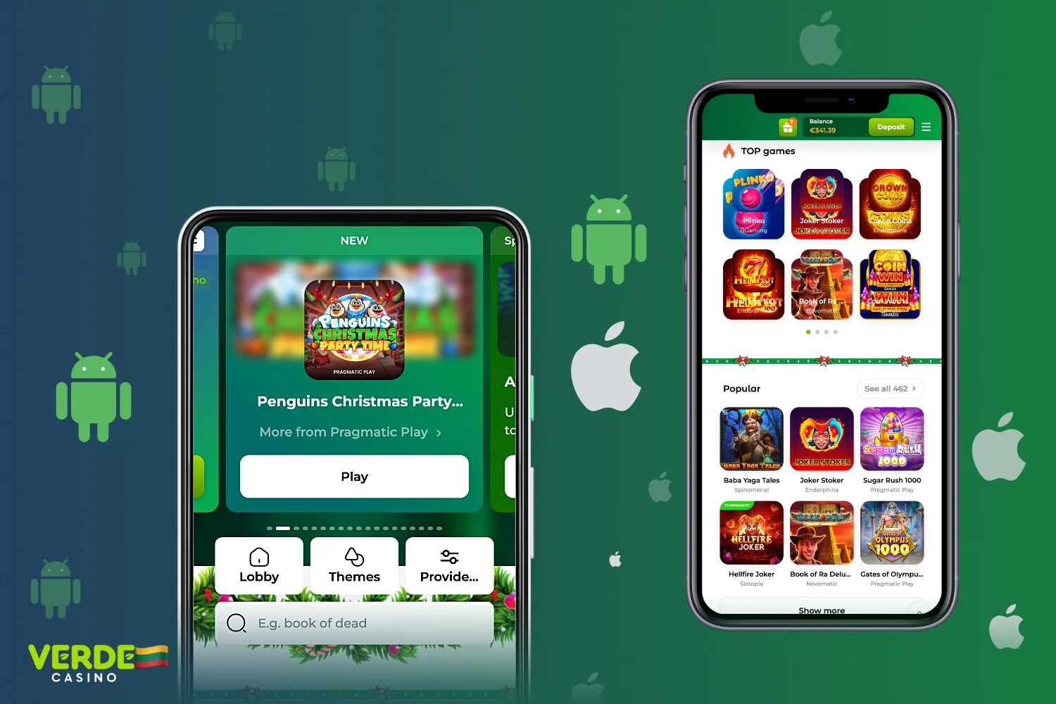 Verde Casino mobilioji programa sporto lažyboms ir kazino keliaujant